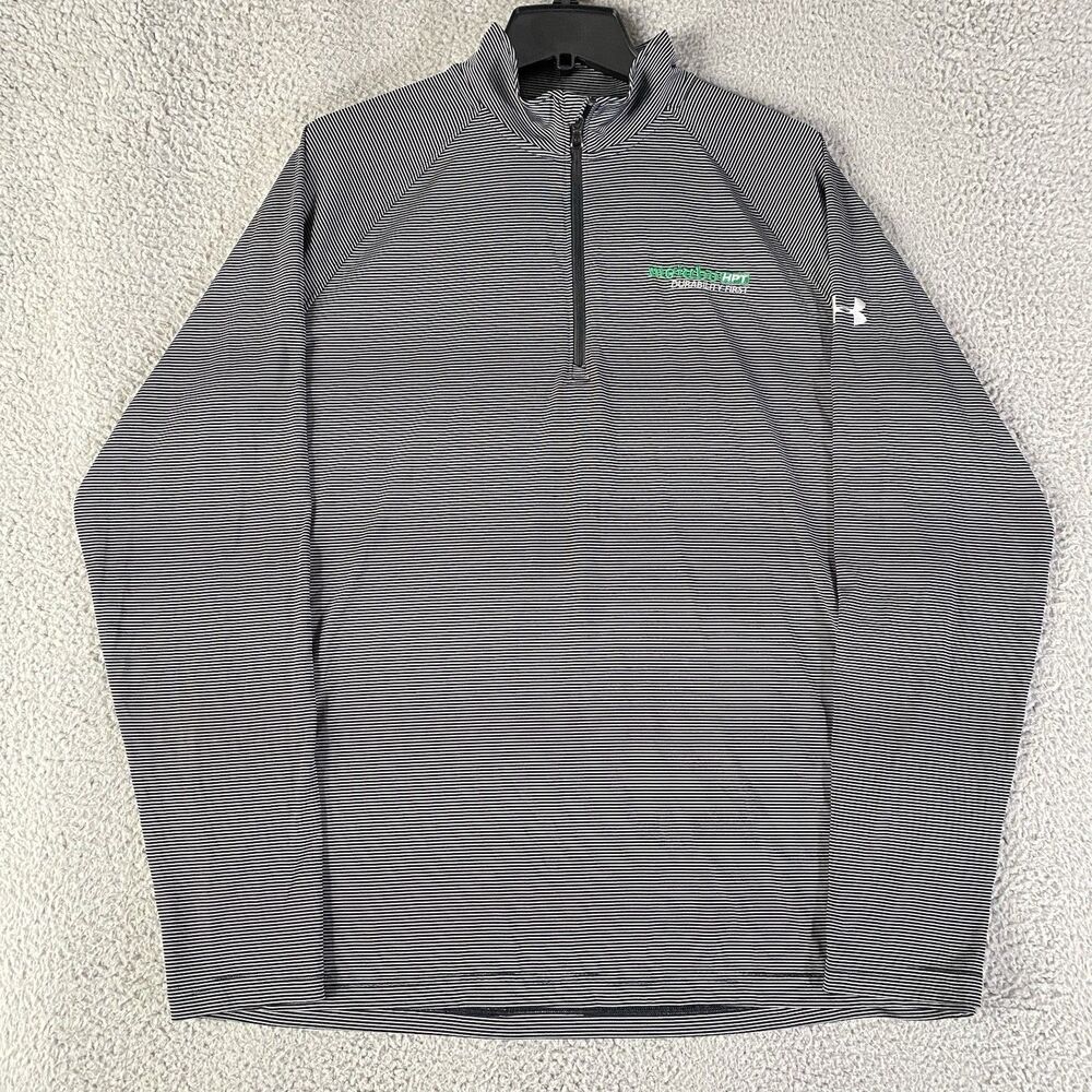 Metabo Shirt Under Armour Mens XL Gray 1/4 Zip Pullover Loose Heatgear Employee